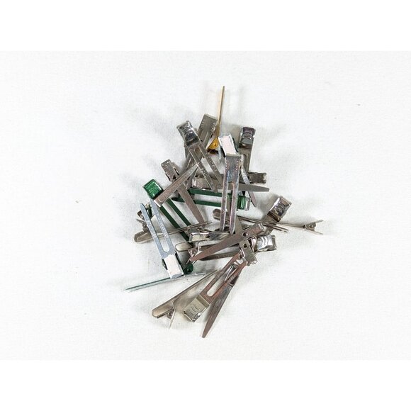 1940 - 1950s English made hair clips, finger wave setters, old Hollywood pin - Picture 2 of 9